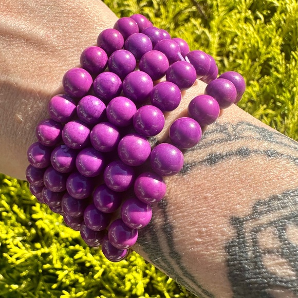 7mm Phosphosiderite Beaded Bracelet - Picture 1 of 8
